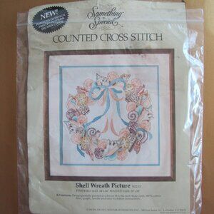 Shell Wreath Picture Something Special Counted Cross Stitch Kit #50235 Open pack